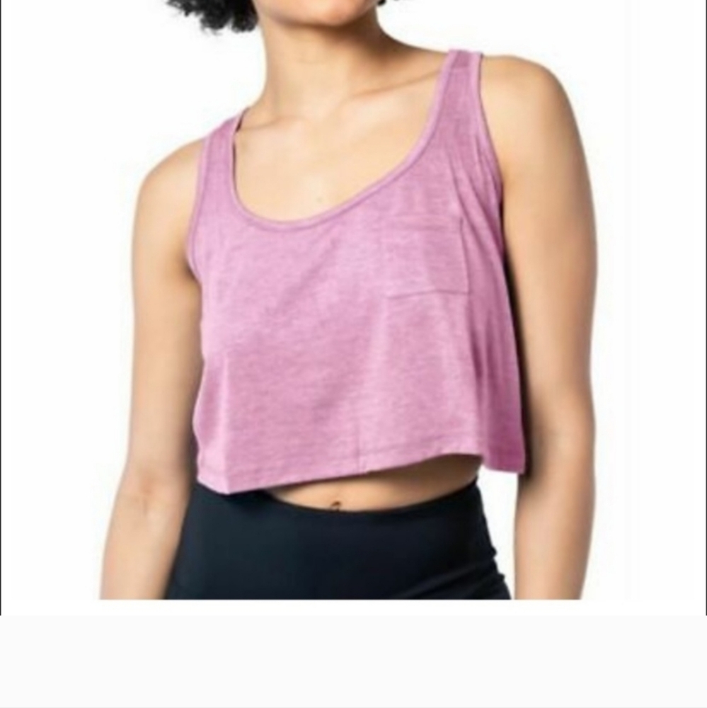 Yogalicious Purple Cropped Tank-Top Size XL